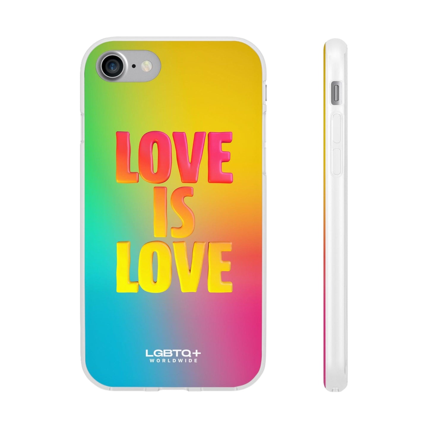 LGBTQWorldwide - ,,LOVE" Flexible Handyhülle Accessories, Case, iPhone, iPhone Cases, Phone accessory, Phone Cases, Samsung Cases, silikon, Valentine's Day promotion lgbtq Bekleidung Accessoires unisex Zubehör