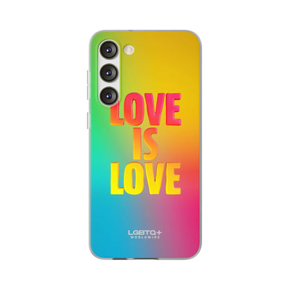 LGBTQWorldwide - ,,LOVE" Flexible Handyhülle Accessories, Case, iPhone, iPhone Cases, Phone accessory, Phone Cases, Samsung Cases, silikon, Valentine's Day promotion lgbtq Bekleidung Accessoires unisex Zubehör