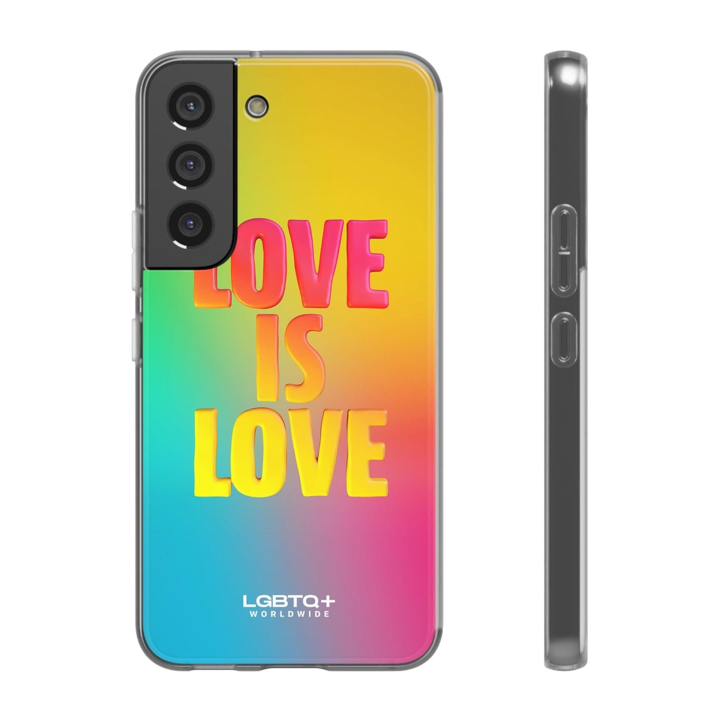 LGBTQWorldwide - ,,LOVE" Flexible Handyhülle Accessories, Case, iPhone, iPhone Cases, Phone accessory, Phone Cases, Samsung Cases, silikon, Valentine's Day promotion lgbtq Bekleidung Accessoires unisex Zubehör