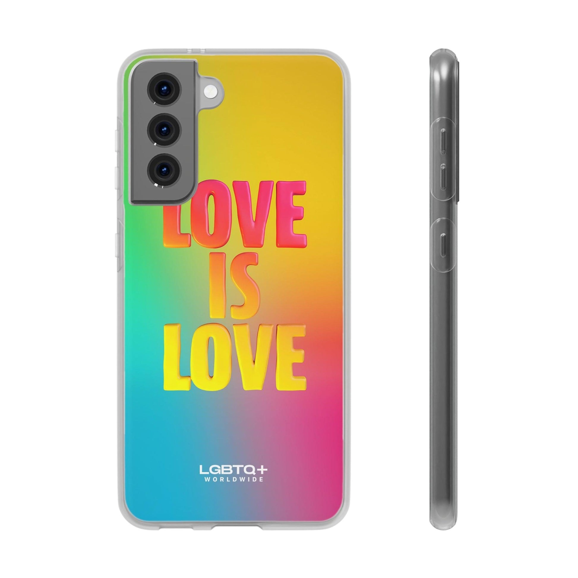 LGBTQWorldwide - ,,LOVE" Flexible Handyhülle Accessories, Case, iPhone, iPhone Cases, Phone accessory, Phone Cases, Samsung Cases, silikon, Valentine's Day promotion lgbtq Bekleidung Accessoires unisex Zubehör