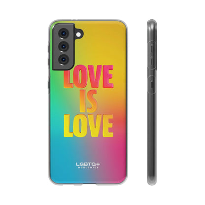 LGBTQWorldwide - ,,LOVE" Flexible Handyhülle Accessories, Case, iPhone, iPhone Cases, Phone accessory, Phone Cases, Samsung Cases, silikon, Valentine's Day promotion lgbtq Bekleidung Accessoires unisex Zubehör