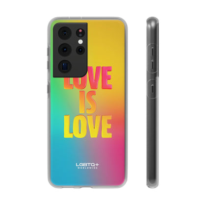 LGBTQWorldwide - ,,LOVE" Flexible Handyhülle Accessories, Case, iPhone, iPhone Cases, Phone accessory, Phone Cases, Samsung Cases, silikon, Valentine's Day promotion lgbtq Bekleidung Accessoires unisex Zubehör