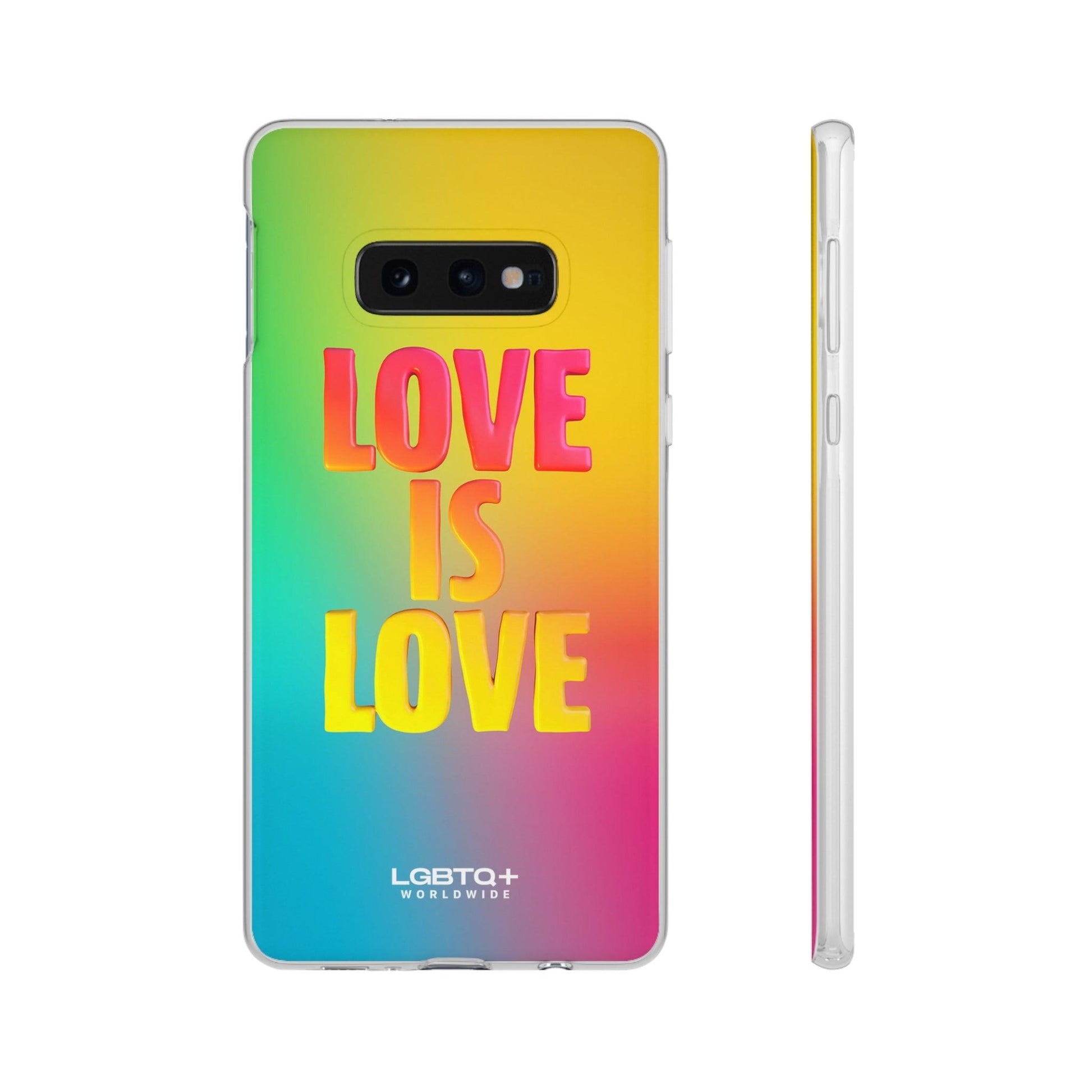 LGBTQWorldwide - ,,LOVE" Flexible Handyhülle Accessories, Case, iPhone, iPhone Cases, Phone accessory, Phone Cases, Samsung Cases, silikon, Valentine's Day promotion lgbtq Bekleidung Accessoires unisex Zubehör