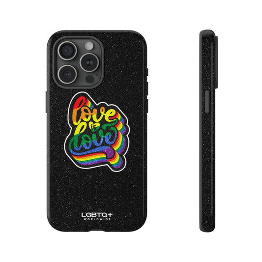 LGBTQWorldwide - ,,LOVE IS LOVE" Doppelgehäuse Handyhülle Accessories, Glossy, iPhone Cases, Matte, Phone accessory, Phone Cases, Samsung Cases, Thermo, Valentine's Day Picks lgbtq Bekleidung Accessoires unisex Zubehör