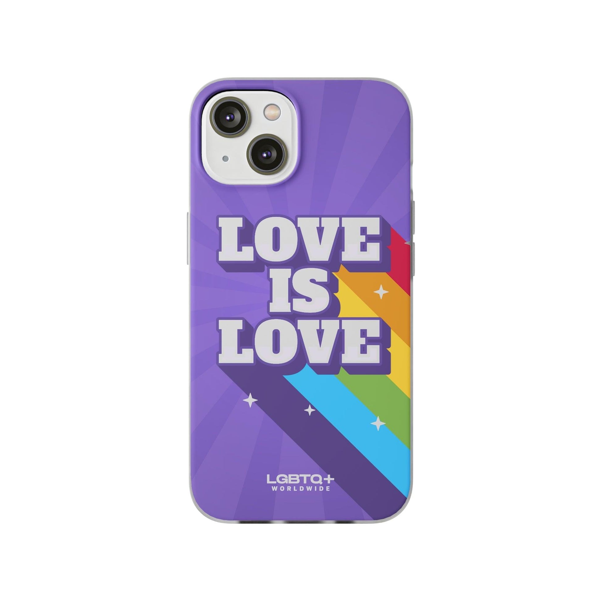 LGBTQWorldwide - ,,LOVE IS LOVE" Flexible Handyhülle Accessories, Case, iPhone, iPhone Cases, Phone accessory, Phone Cases, Samsung Cases, silikon, Valentine's Day promotion lgbtq Bekleidung Accessoires unisex Zubehör