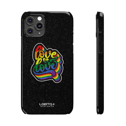 LGBTQWorldwide - ,,LOVE IS LOVE" Handyhülle Accessories, Back-to-School, card, Glossy, iPhone, iPhone Cases, Phone accessory, Phone Cases, Samsung Cases, Slim lgbtq Bekleidung Accessoires unisex Zubehör