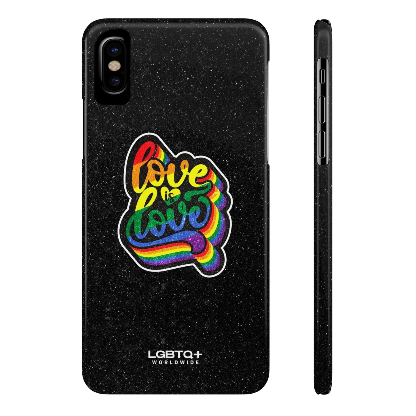 LGBTQWorldwide - ,,LOVE IS LOVE" Handyhülle Accessories, Back-to-School, card, Glossy, iPhone, iPhone Cases, Phone accessory, Phone Cases, Samsung Cases, Slim lgbtq Bekleidung Accessoires unisex Zubehör