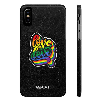 LGBTQWorldwide - ,,LOVE IS LOVE" Handyhülle Accessories, Back-to-School, card, Glossy, iPhone, iPhone Cases, Phone accessory, Phone Cases, Samsung Cases, Slim lgbtq Bekleidung Accessoires unisex Zubehör