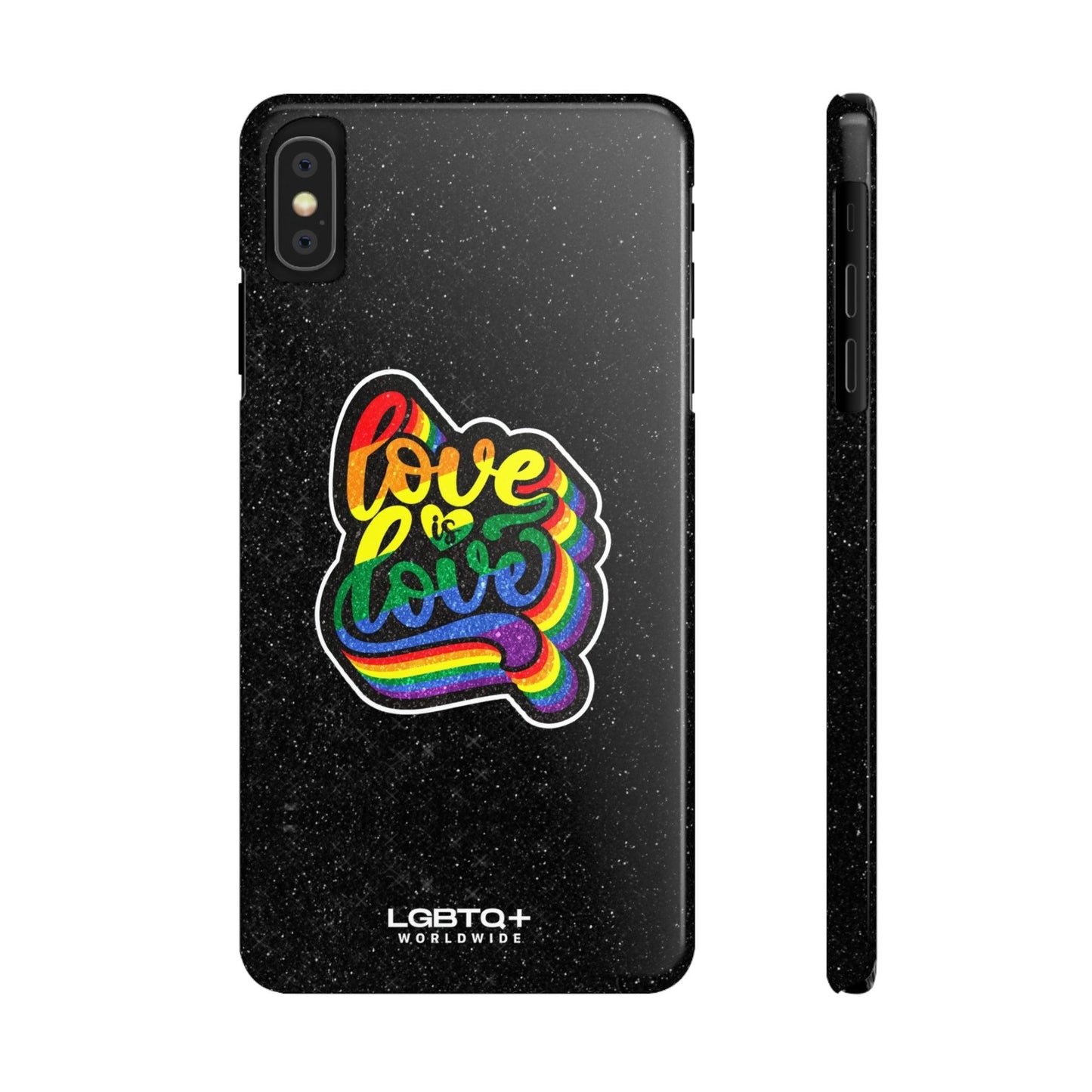 LGBTQWorldwide - ,,LOVE IS LOVE" Handyhülle Accessories, Back-to-School, card, Glossy, iPhone, iPhone Cases, Phone accessory, Phone Cases, Samsung Cases, Slim lgbtq Bekleidung Accessoires unisex Zubehör