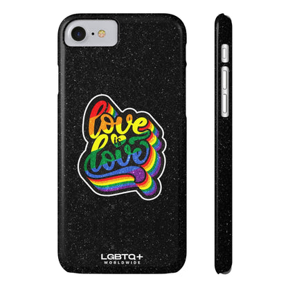 LGBTQWorldwide - ,,LOVE IS LOVE" Handyhülle Accessories, Back-to-School, card, Glossy, iPhone, iPhone Cases, Phone accessory, Phone Cases, Samsung Cases, Slim lgbtq Bekleidung Accessoires unisex Zubehör