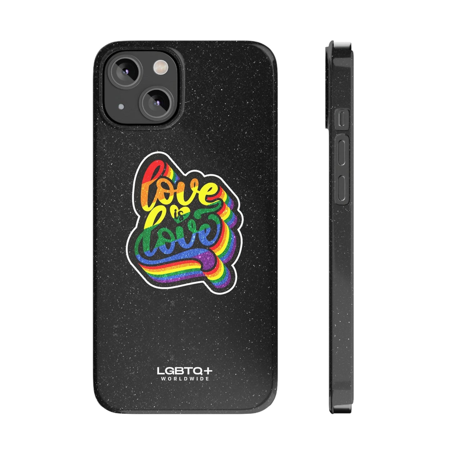 LGBTQWorldwide - ,,LOVE IS LOVE" Handyhülle Accessories, Back-to-School, card, Glossy, iPhone, iPhone Cases, Phone accessory, Phone Cases, Samsung Cases, Slim lgbtq Bekleidung Accessoires unisex Zubehör