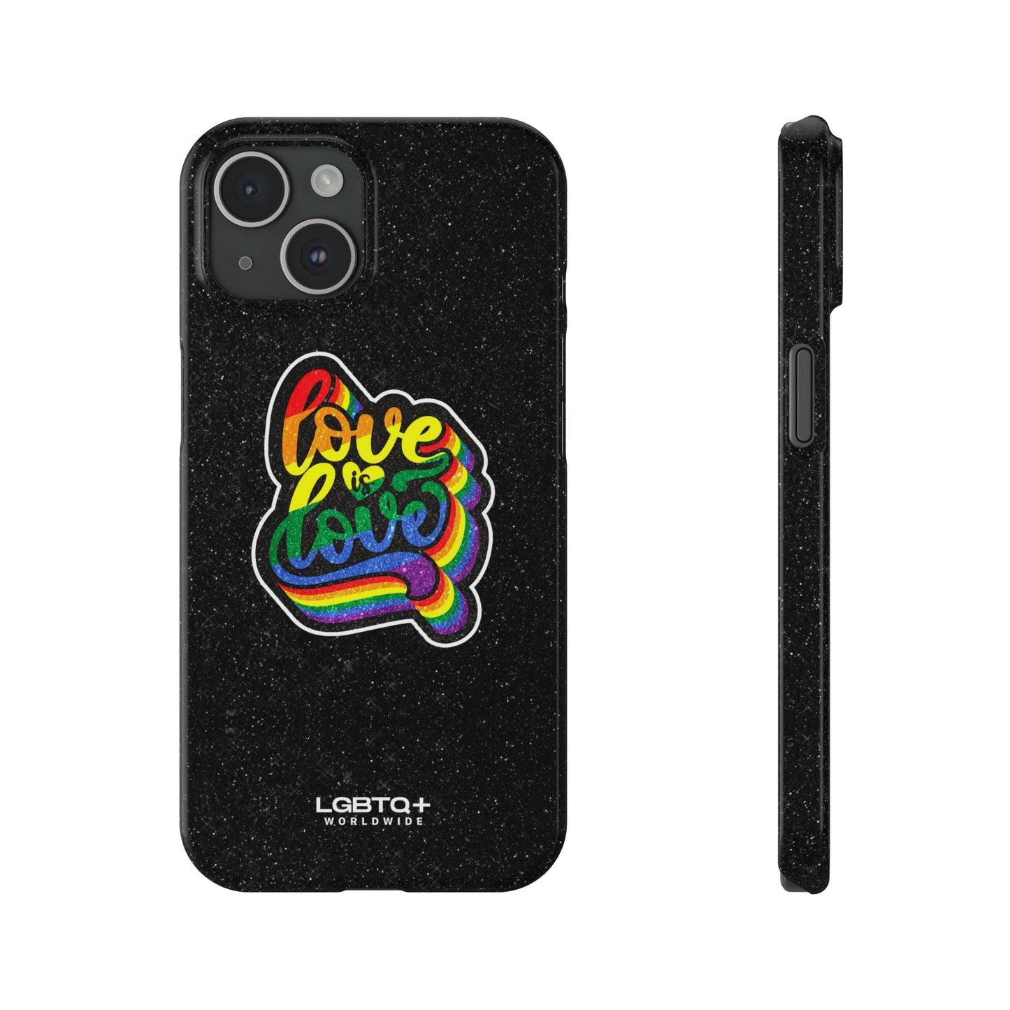 LGBTQWorldwide - ,,LOVE IS LOVE" Handyhülle Accessories, Back-to-School, card, Glossy, iPhone, iPhone Cases, Phone accessory, Phone Cases, Samsung Cases, Slim lgbtq Bekleidung Accessoires unisex Zubehör