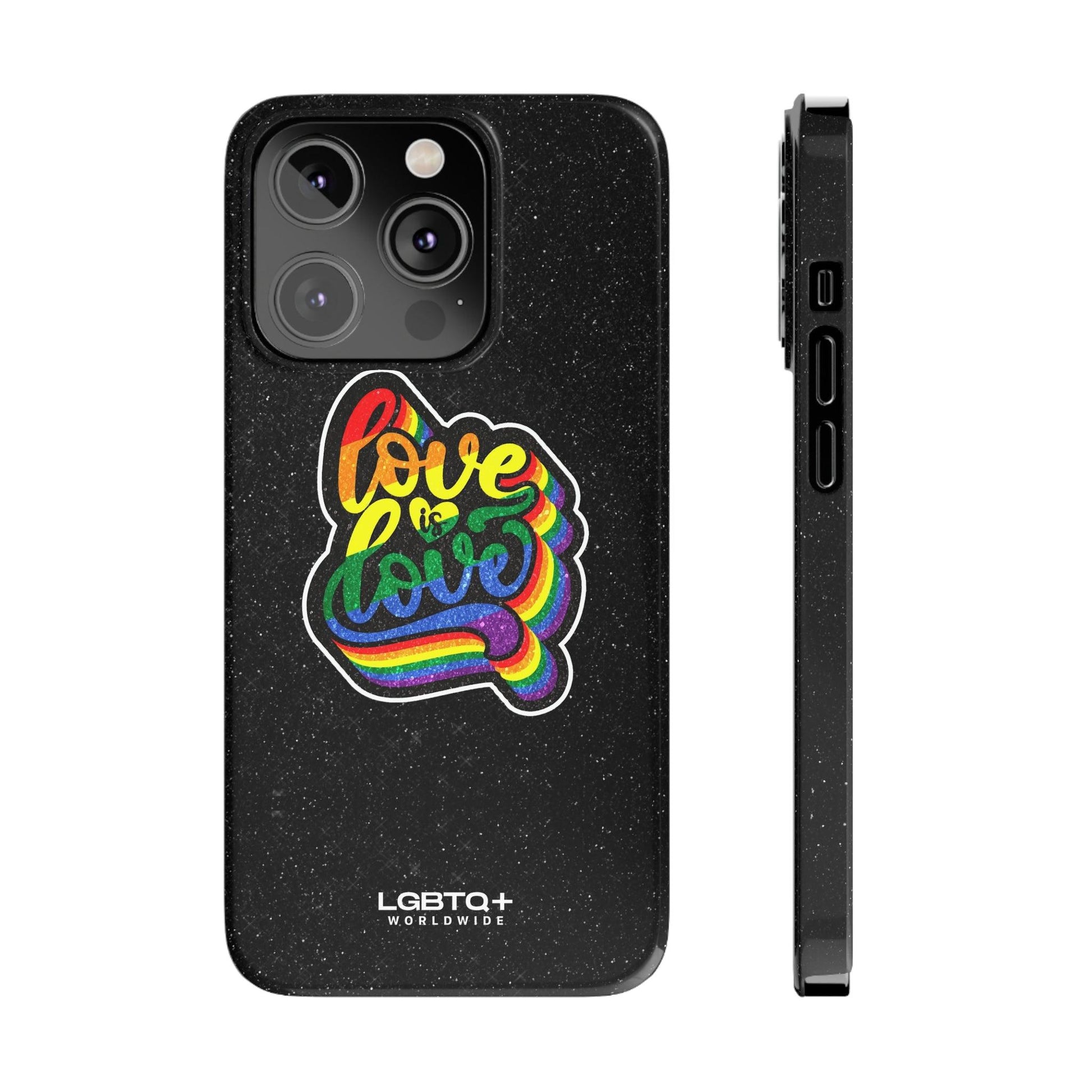 LGBTQWorldwide - ,,LOVE IS LOVE" Handyhülle Accessories, Back-to-School, card, Glossy, iPhone, iPhone Cases, Phone accessory, Phone Cases, Samsung Cases, Slim lgbtq Bekleidung Accessoires unisex Zubehör