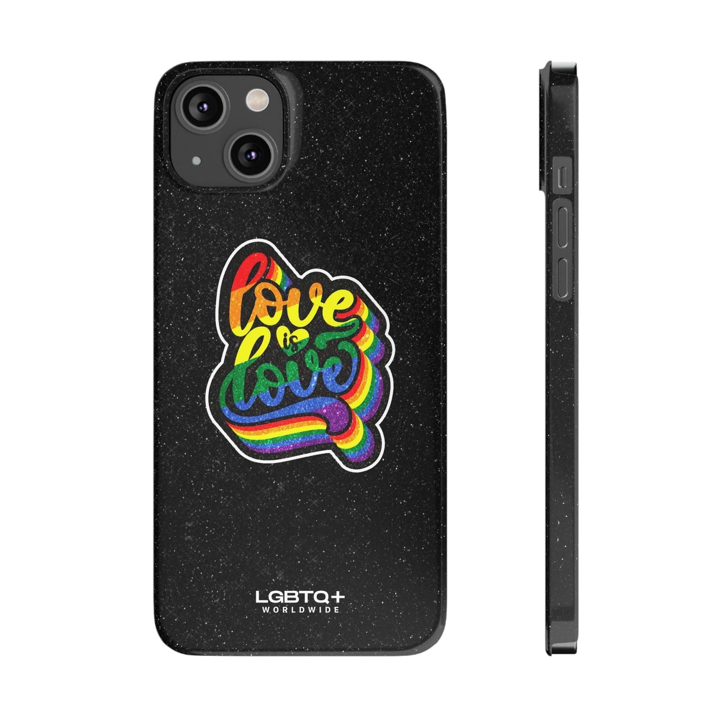 LGBTQWorldwide - ,,LOVE IS LOVE" Handyhülle Accessories, Back-to-School, card, Glossy, iPhone, iPhone Cases, Phone accessory, Phone Cases, Samsung Cases, Slim lgbtq Bekleidung Accessoires unisex Zubehör