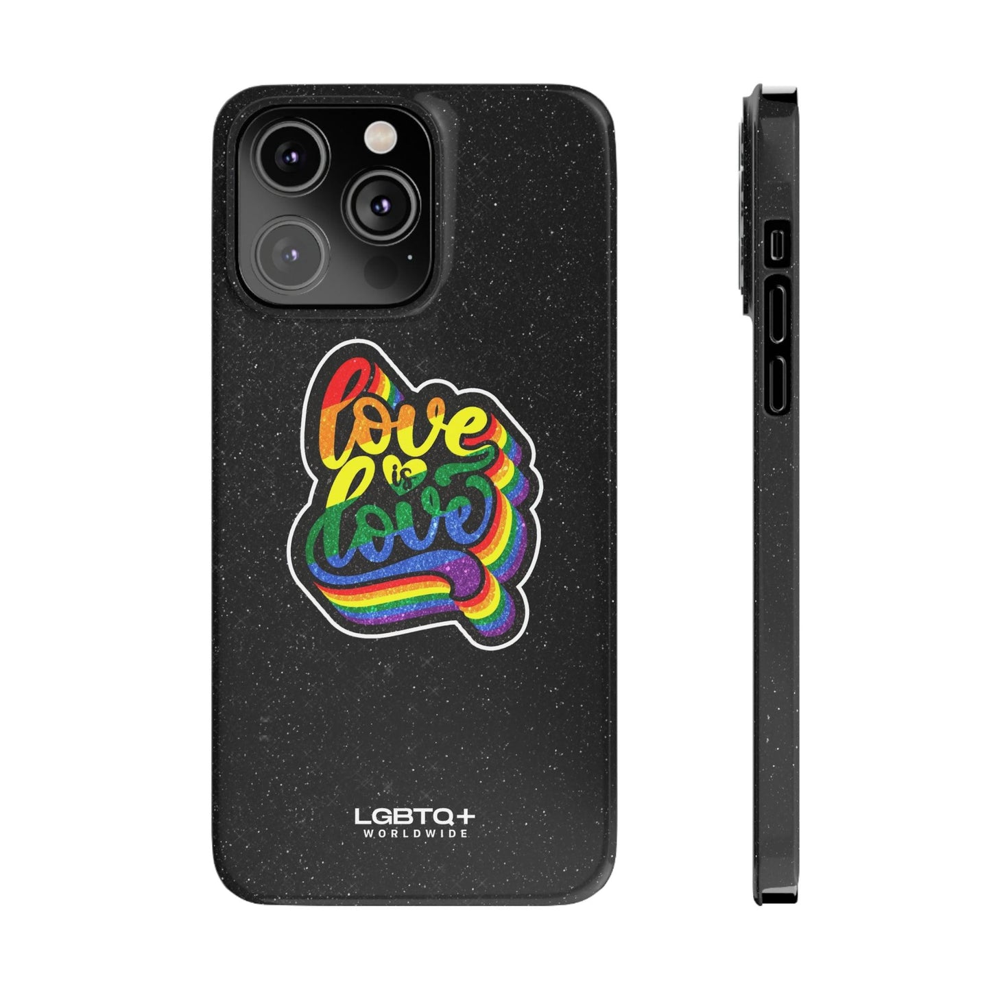 LGBTQWorldwide - ,,LOVE IS LOVE" Handyhülle Accessories, Back-to-School, card, Glossy, iPhone, iPhone Cases, Phone accessory, Phone Cases, Samsung Cases, Slim lgbtq Bekleidung Accessoires unisex Zubehör