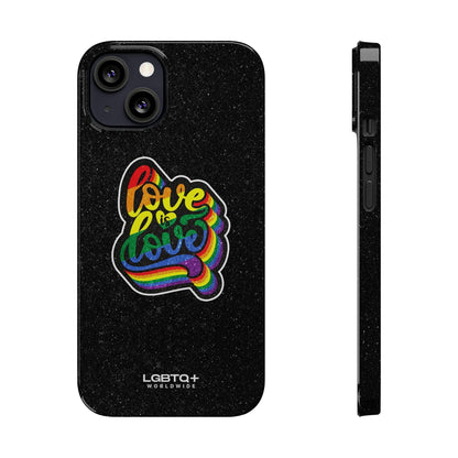 LGBTQWorldwide - ,,LOVE IS LOVE" Handyhülle Accessories, Back-to-School, card, Glossy, iPhone, iPhone Cases, Phone accessory, Phone Cases, Samsung Cases, Slim lgbtq Bekleidung Accessoires unisex Zubehör