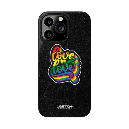 LGBTQWorldwide - ,,LOVE IS LOVE" Handyhülle Accessories, Back-to-School, card, Glossy, iPhone, iPhone Cases, Phone accessory, Phone Cases, Samsung Cases, Slim lgbtq Bekleidung Accessoires unisex Zubehör