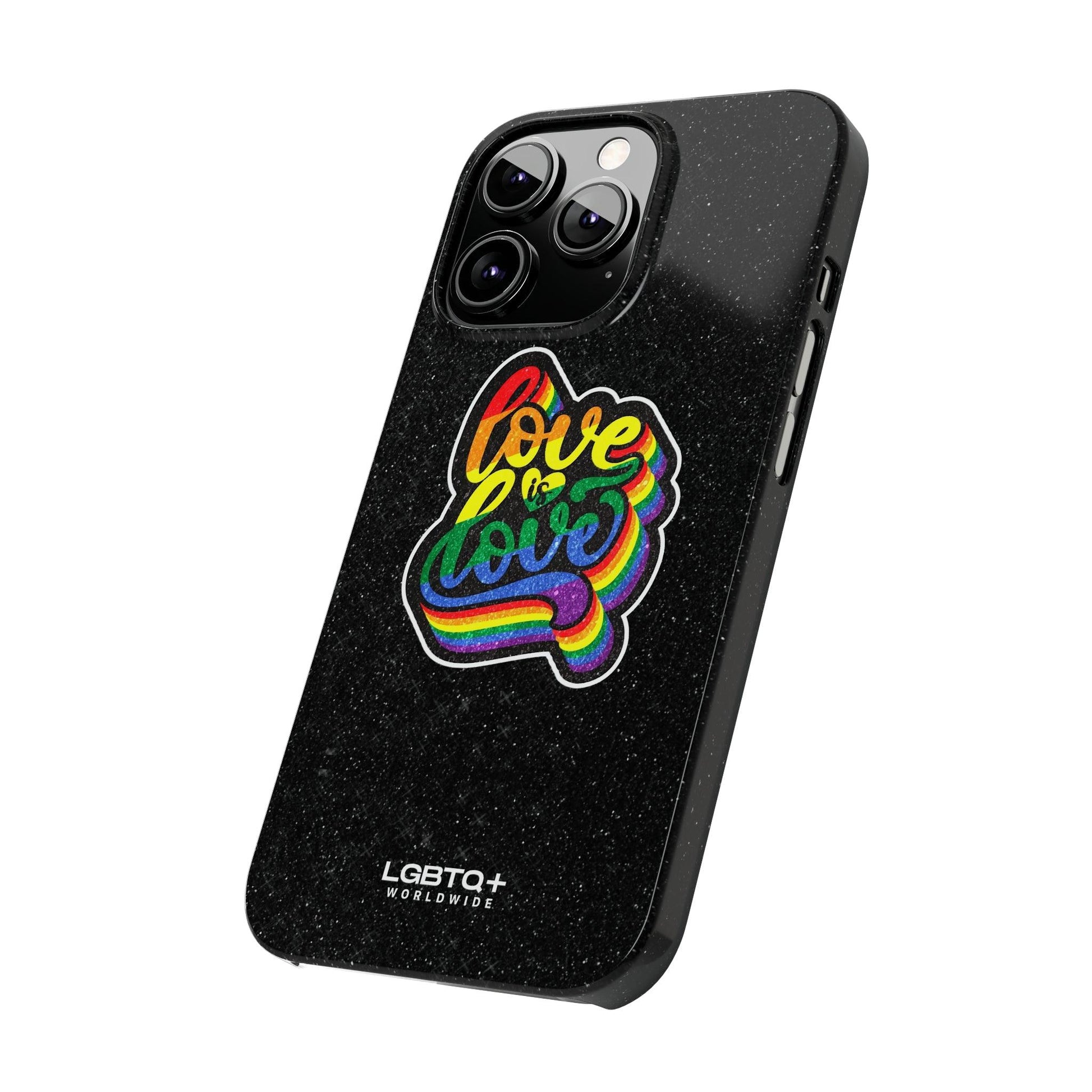 LGBTQWorldwide - ,,LOVE IS LOVE" Handyhülle Accessories, Back-to-School, card, Glossy, iPhone, iPhone Cases, Phone accessory, Phone Cases, Samsung Cases, Slim lgbtq Bekleidung Accessoires unisex Zubehör