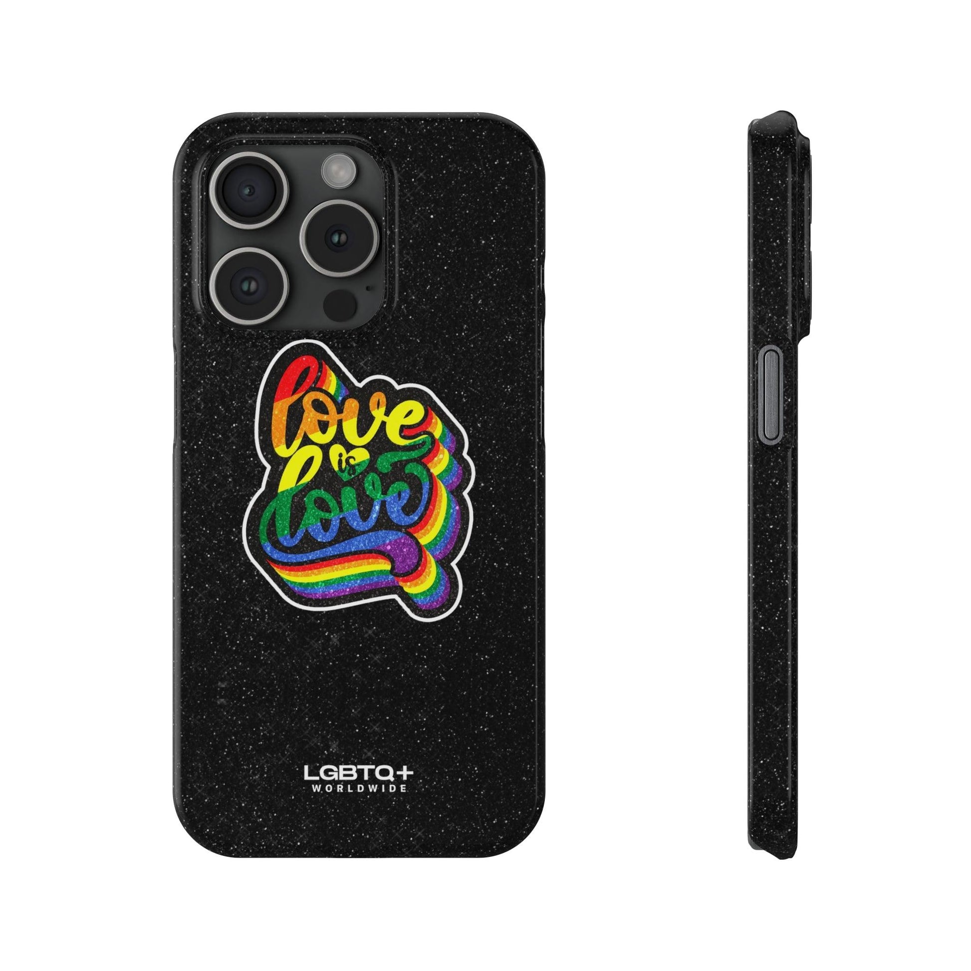 LGBTQWorldwide - ,,LOVE IS LOVE" Handyhülle Accessories, Back-to-School, card, Glossy, iPhone, iPhone Cases, Phone accessory, Phone Cases, Samsung Cases, Slim lgbtq Bekleidung Accessoires unisex Zubehör