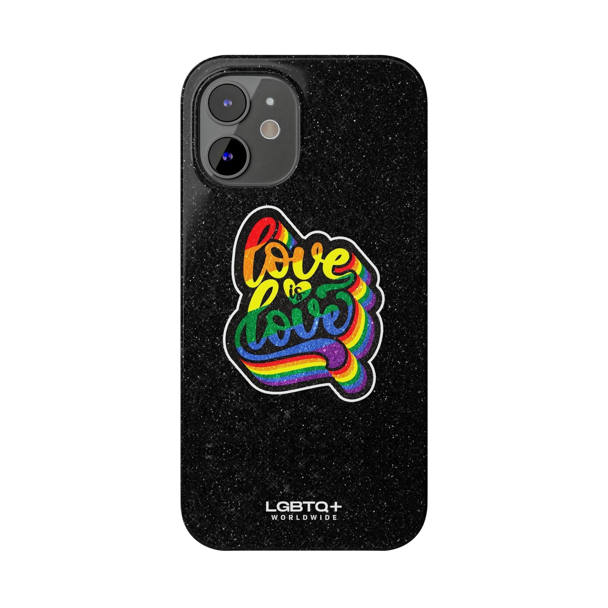 LGBTQWorldwide - ,,LOVE IS LOVE" Handyhülle Accessories, Back-to-School, card, Glossy, iPhone, iPhone Cases, Phone accessory, Phone Cases, Samsung Cases, Slim lgbtq Bekleidung Accessoires unisex Zubehör