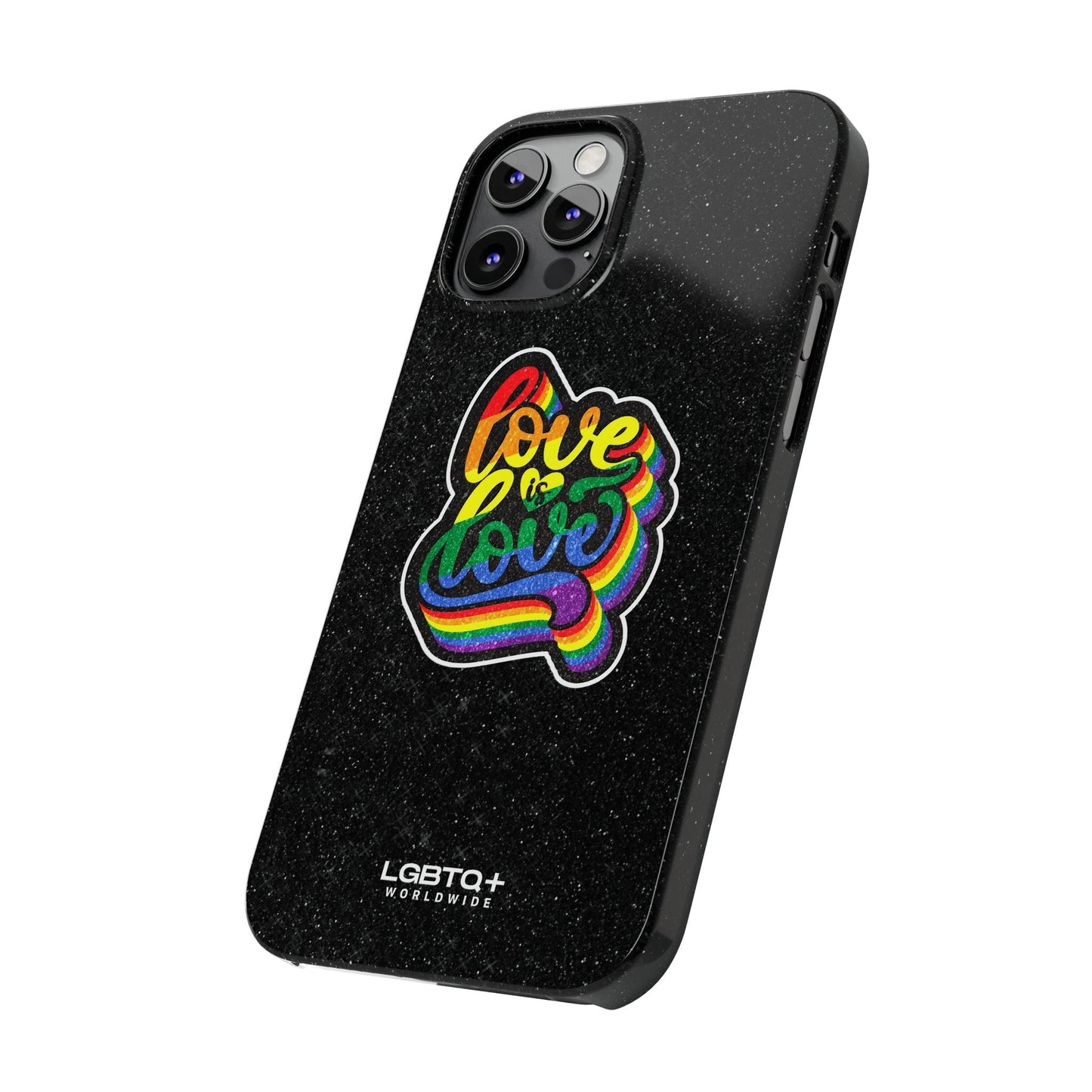 LGBTQWorldwide - ,,LOVE IS LOVE" Handyhülle Accessories, Back-to-School, card, Glossy, iPhone, iPhone Cases, Phone accessory, Phone Cases, Samsung Cases, Slim lgbtq Bekleidung Accessoires unisex Zubehör