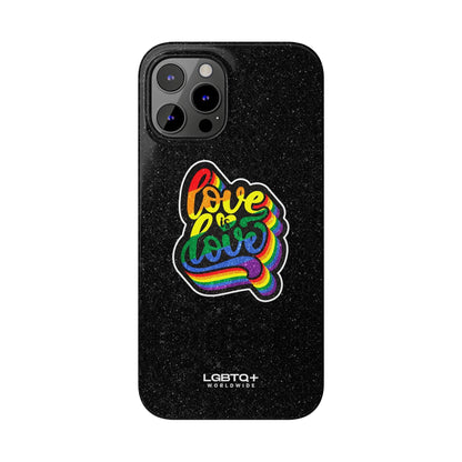 LGBTQWorldwide - ,,LOVE IS LOVE" Handyhülle Accessories, Back-to-School, card, Glossy, iPhone, iPhone Cases, Phone accessory, Phone Cases, Samsung Cases, Slim lgbtq Bekleidung Accessoires unisex Zubehör