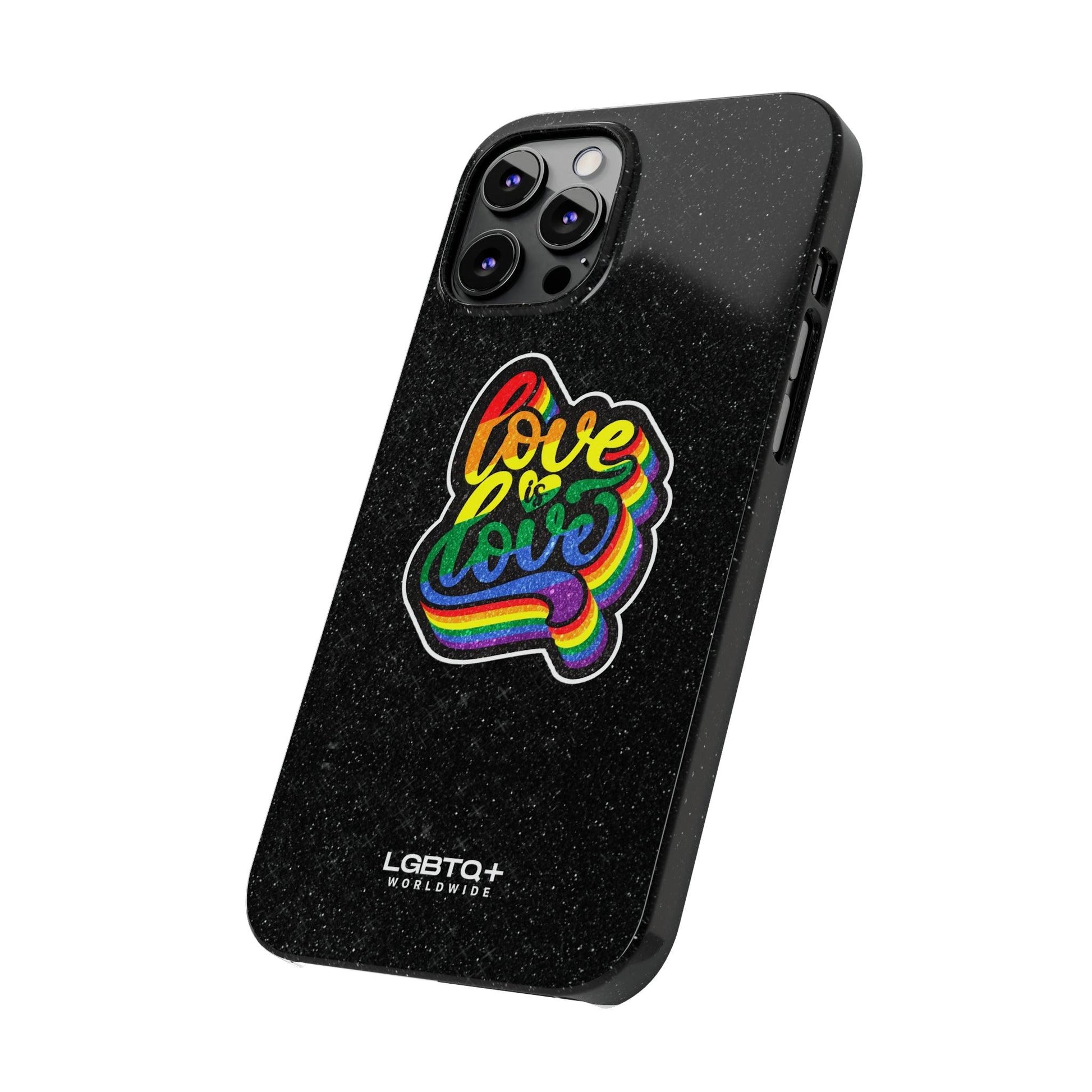 LGBTQWorldwide - ,,LOVE IS LOVE" Handyhülle Accessories, Back-to-School, card, Glossy, iPhone, iPhone Cases, Phone accessory, Phone Cases, Samsung Cases, Slim lgbtq Bekleidung Accessoires unisex Zubehör