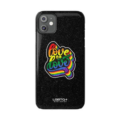 LGBTQWorldwide - ,,LOVE IS LOVE" Handyhülle Accessories, Back-to-School, card, Glossy, iPhone, iPhone Cases, Phone accessory, Phone Cases, Samsung Cases, Slim lgbtq Bekleidung Accessoires unisex Zubehör