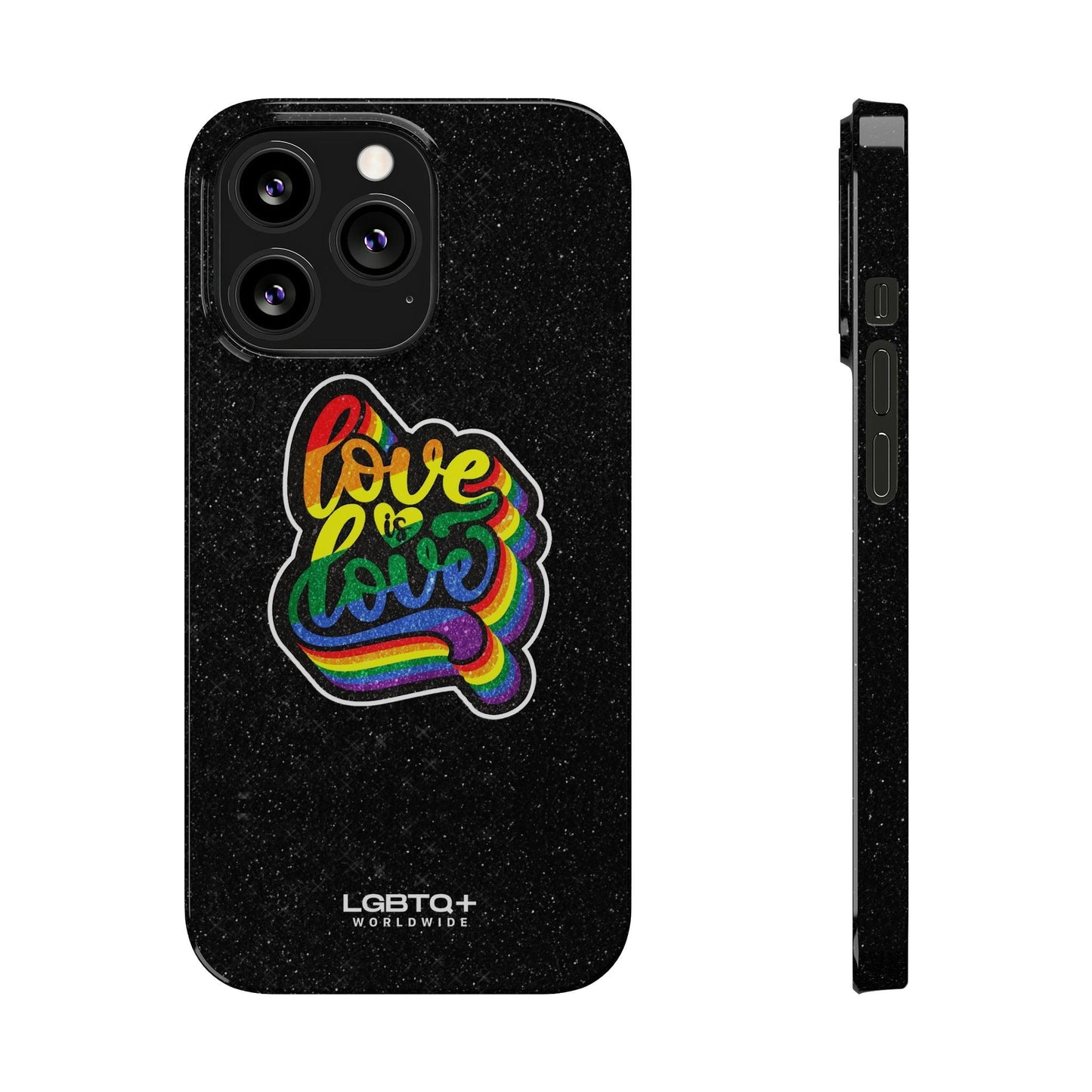 LGBTQWorldwide - ,,LOVE IS LOVE" Handyhülle Accessories, Back-to-School, card, Glossy, iPhone, iPhone Cases, Phone accessory, Phone Cases, Samsung Cases, Slim lgbtq Bekleidung Accessoires unisex Zubehör