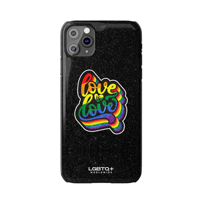 LGBTQWorldwide - ,,LOVE IS LOVE" Handyhülle Accessories, Back-to-School, card, Glossy, iPhone, iPhone Cases, Phone accessory, Phone Cases, Samsung Cases, Slim lgbtq Bekleidung Accessoires unisex Zubehör