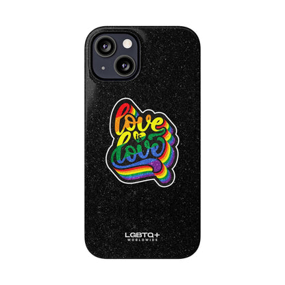 LGBTQWorldwide - ,,LOVE IS LOVE" Handyhülle Accessories, Back-to-School, card, Glossy, iPhone, iPhone Cases, Phone accessory, Phone Cases, Samsung Cases, Slim lgbtq Bekleidung Accessoires unisex Zubehör