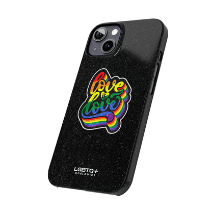 LGBTQWorldwide - ,,LOVE IS LOVE" Handyhülle Accessories, Back-to-School, card, Glossy, iPhone, iPhone Cases, Phone accessory, Phone Cases, Samsung Cases, Slim lgbtq Bekleidung Accessoires unisex Zubehör