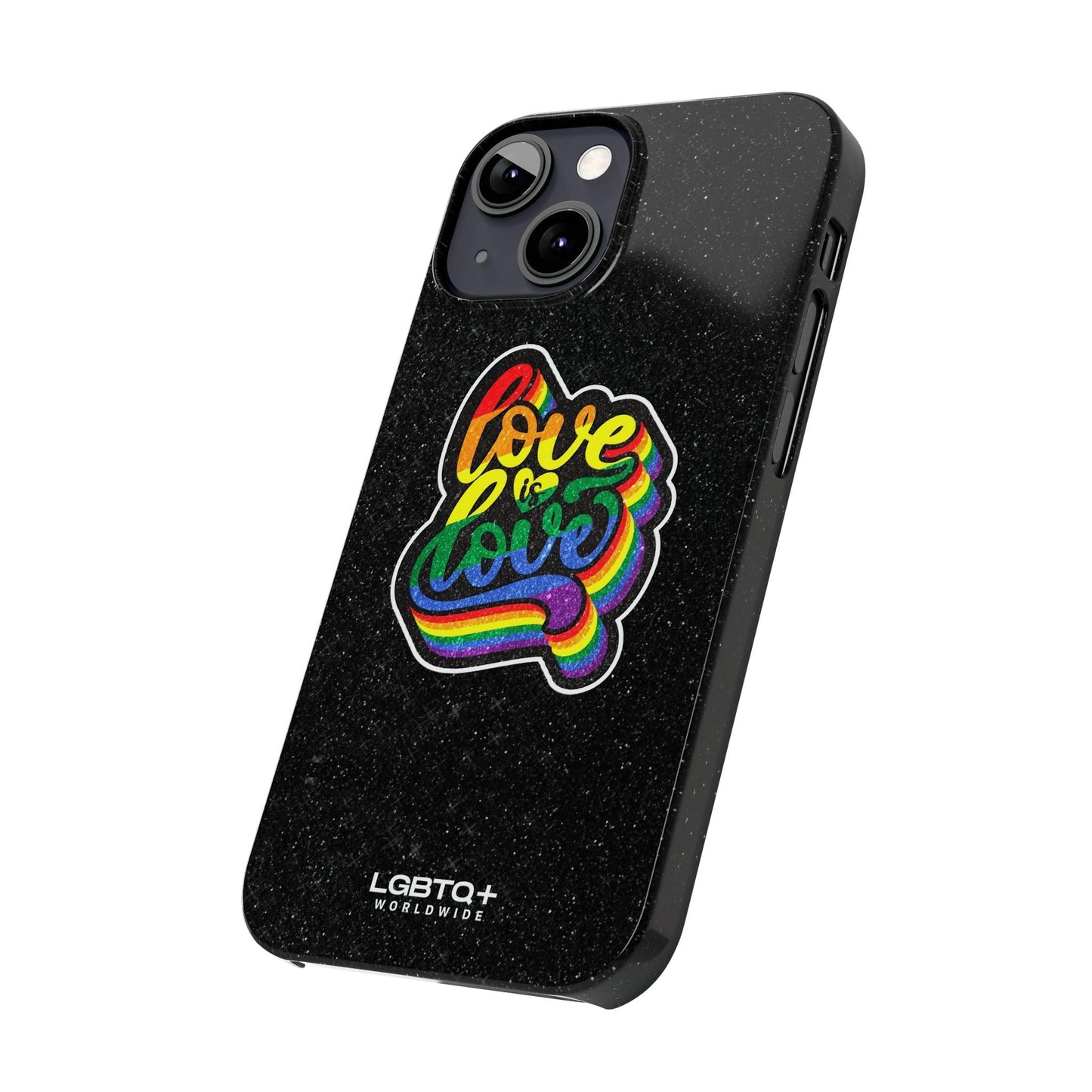 LGBTQWorldwide - ,,LOVE IS LOVE" Handyhülle Accessories, Back-to-School, card, Glossy, iPhone, iPhone Cases, Phone accessory, Phone Cases, Samsung Cases, Slim lgbtq Bekleidung Accessoires unisex Zubehör