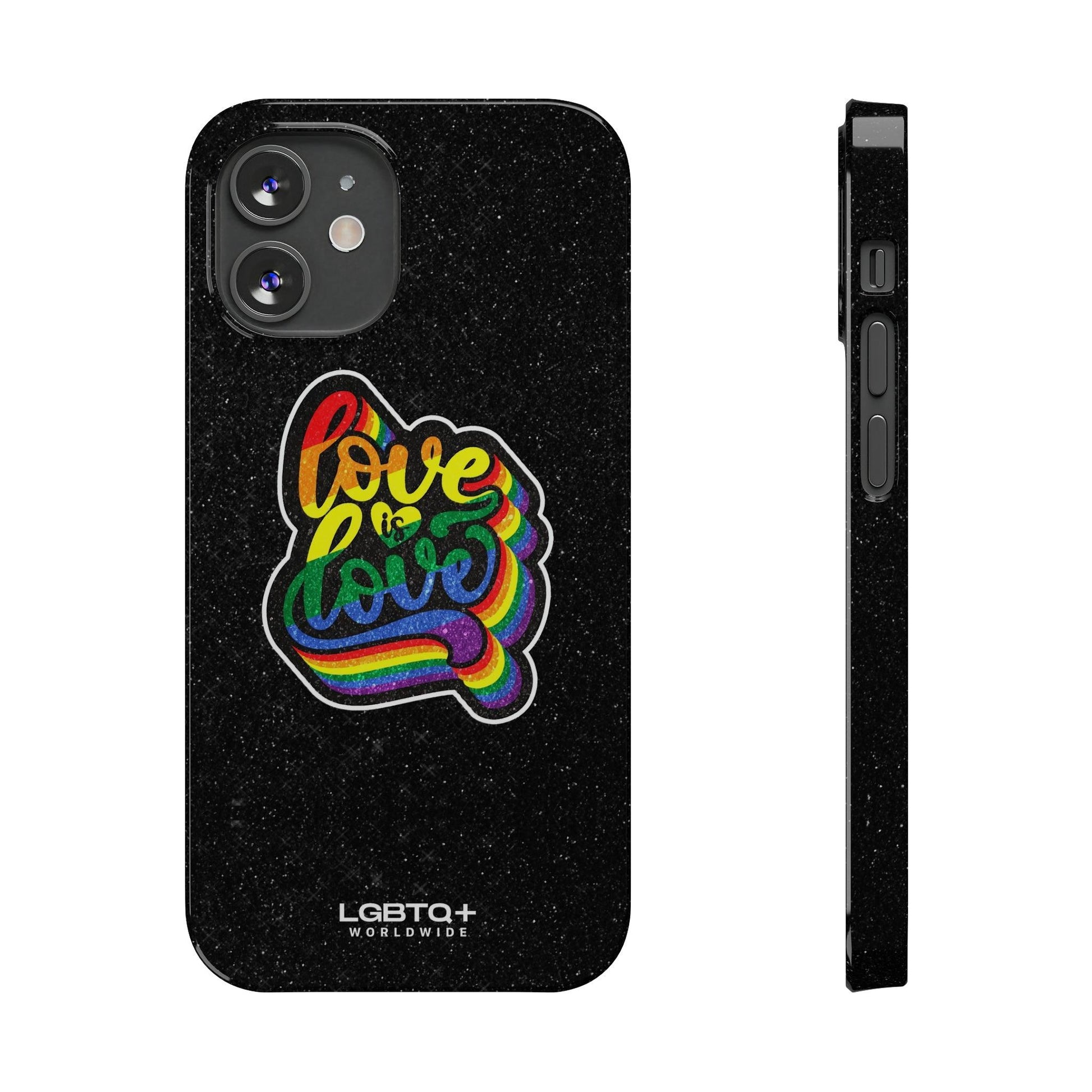 LGBTQWorldwide - ,,LOVE IS LOVE" Handyhülle Accessories, Back-to-School, card, Glossy, iPhone, iPhone Cases, Phone accessory, Phone Cases, Samsung Cases, Slim lgbtq Bekleidung Accessoires unisex Zubehör