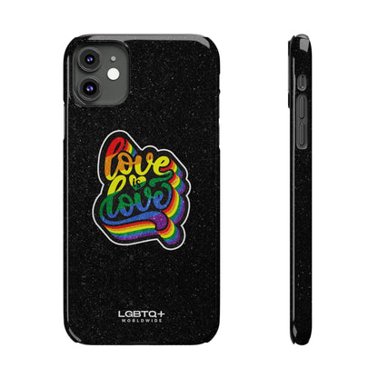 LGBTQWorldwide - ,,LOVE IS LOVE" Handyhülle Accessories, Back-to-School, card, Glossy, iPhone, iPhone Cases, Phone accessory, Phone Cases, Samsung Cases, Slim lgbtq Bekleidung Accessoires unisex Zubehör