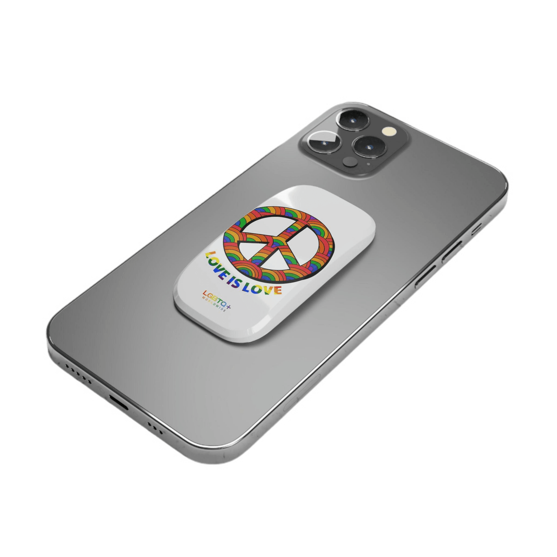 LGBTQWorldwide - ,,LOVE IS LOVE" Premium Smartphone Halterung Accessories, All, Phone Cases, tech, Tech Accessories lgbtq Bekleidung Accessoires unisex Zubehör