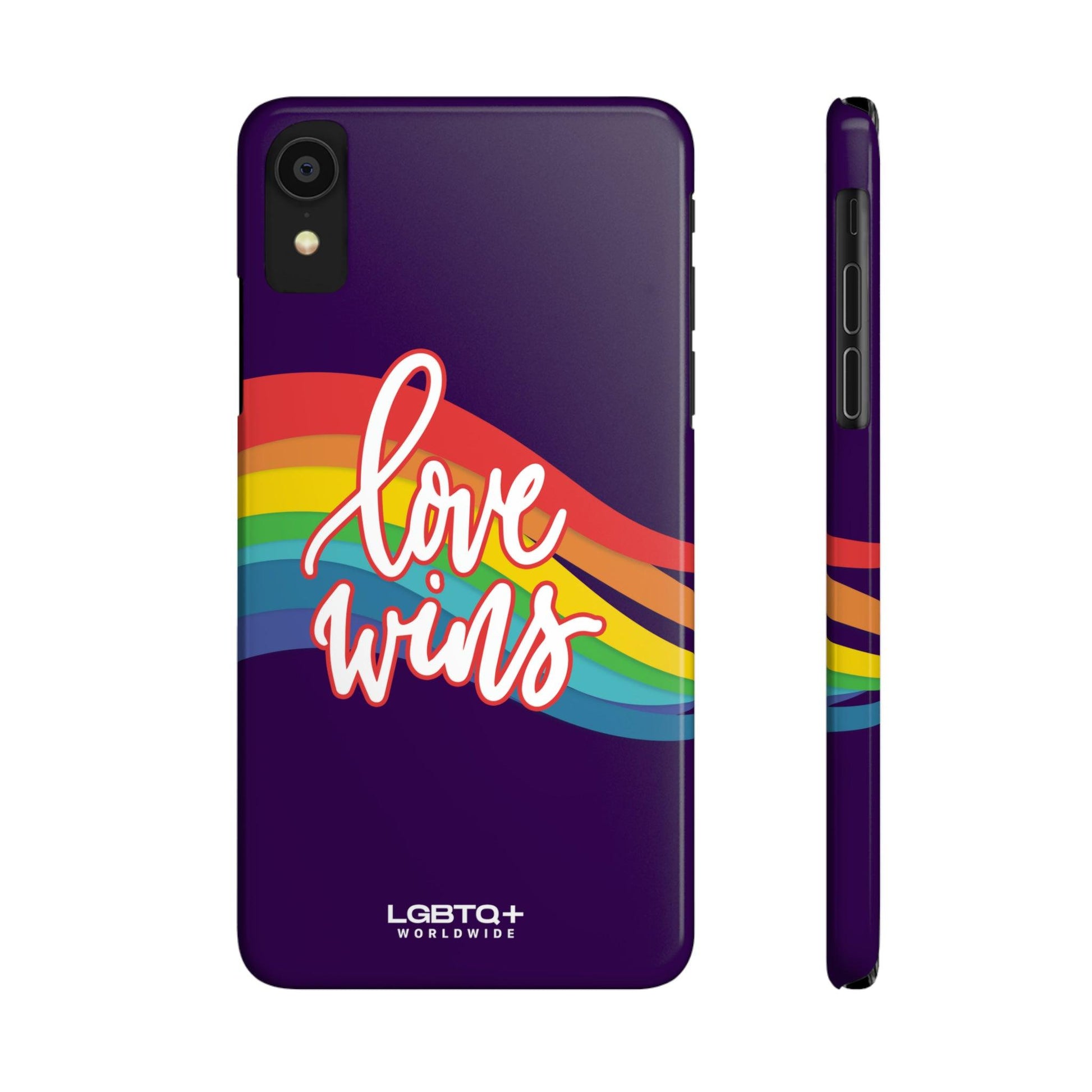 LGBTQWorldwide - ,,LOVE WINS" Handyhülle Accessories, Back-to-School, card, Glossy, iPhone, iPhone Cases, Phone accessory, Phone Cases, Samsung Cases, Slim lgbtq Bekleidung Accessoires unisex Zubehör