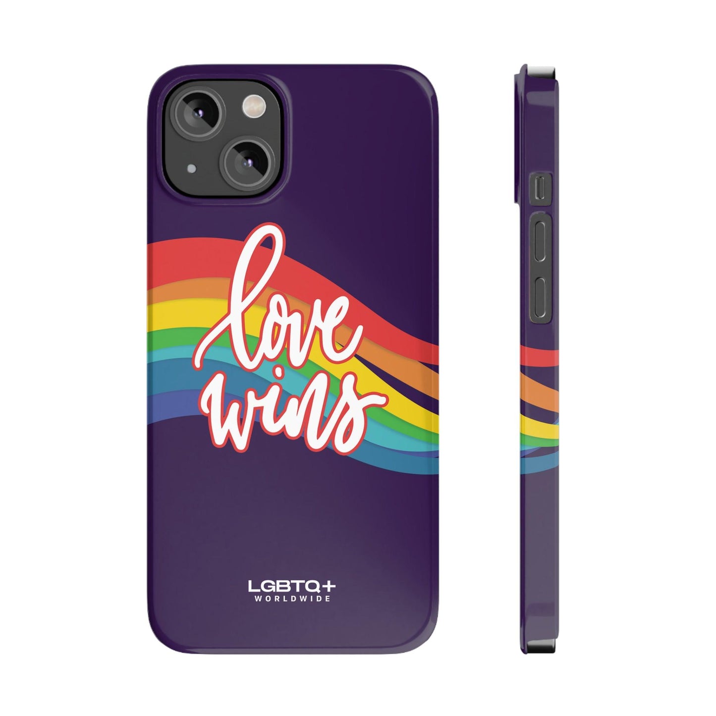 LGBTQWorldwide - ,,LOVE WINS" Handyhülle Accessories, Back-to-School, card, Glossy, iPhone, iPhone Cases, Phone accessory, Phone Cases, Samsung Cases, Slim lgbtq Bekleidung Accessoires unisex Zubehör