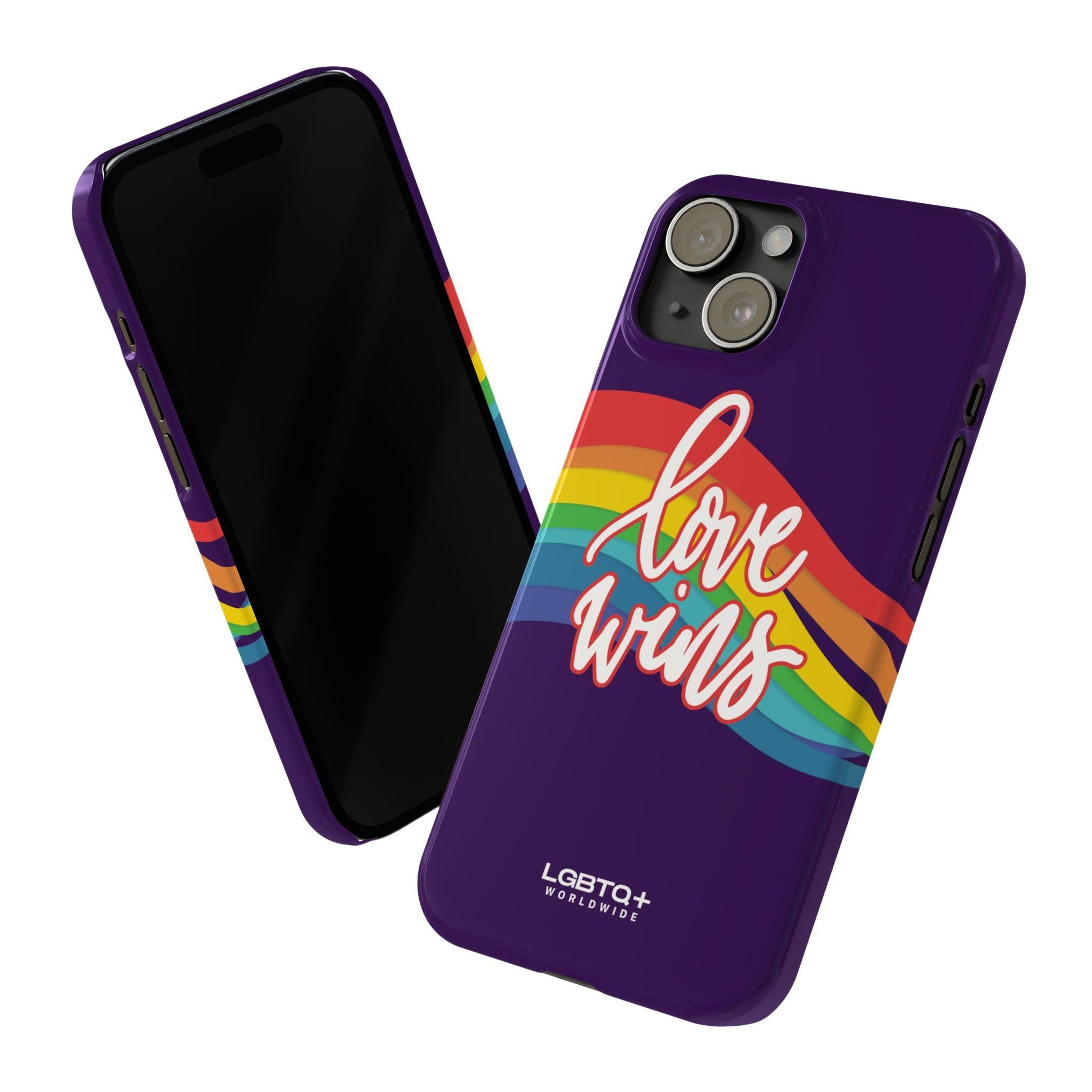 LGBTQWorldwide - ,,LOVE WINS" Handyhülle Accessories, Back-to-School, card, Glossy, iPhone, iPhone Cases, Phone accessory, Phone Cases, Samsung Cases, Slim lgbtq Bekleidung Accessoires unisex Zubehör