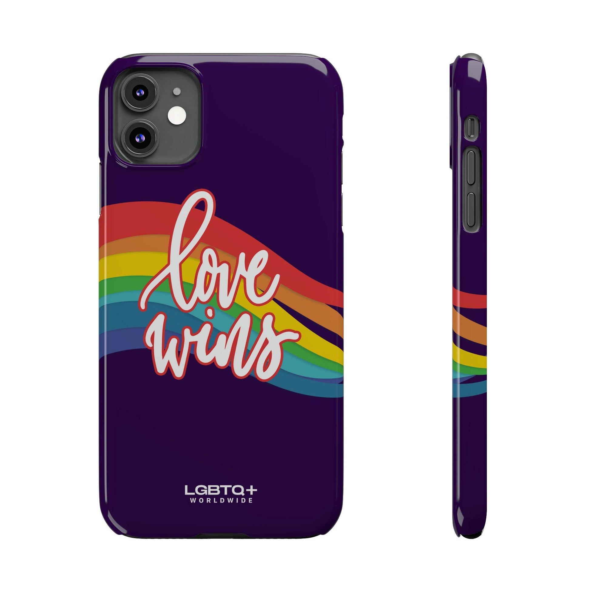 LGBTQWorldwide - ,,LOVE WINS" Handyhülle Accessories, Back-to-School, card, Glossy, iPhone, iPhone Cases, Phone accessory, Phone Cases, Samsung Cases, Slim lgbtq Bekleidung Accessoires unisex Zubehör