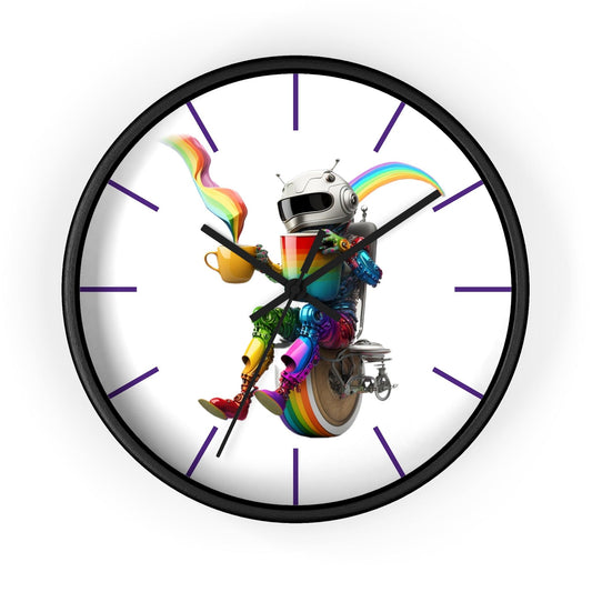 LGBTQWorldwide - ,,LUSTIGER ROBOTER" Accessories, clock, Clocks, home, Home & Living, Home Decor, Indoor lgbtq Bekleidung Accessoires unisex Zubehör