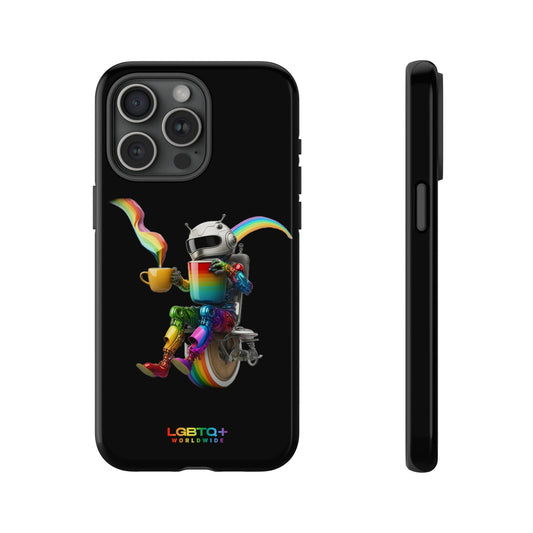 LGBTQWorldwide - ,,LUSTIGER ROBOTER" Doppelgehäuse Handyhülle Accessories, Glossy, iPhone Cases, Matte, Phone accessory, Phone Cases, Samsung Cases, tough, Valentine's Day Picks lgbtq Bekleidung Accessoires unisex Zubehör