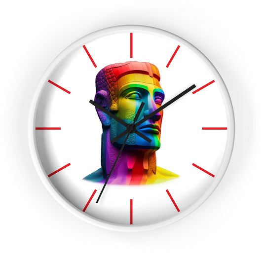 LGBTQWorldwide - ,,MOAI" Accessories, clock, Clocks, home, Home & Living, Home Decor, Indoor lgbtq Bekleidung Accessoires unisex Zubehör