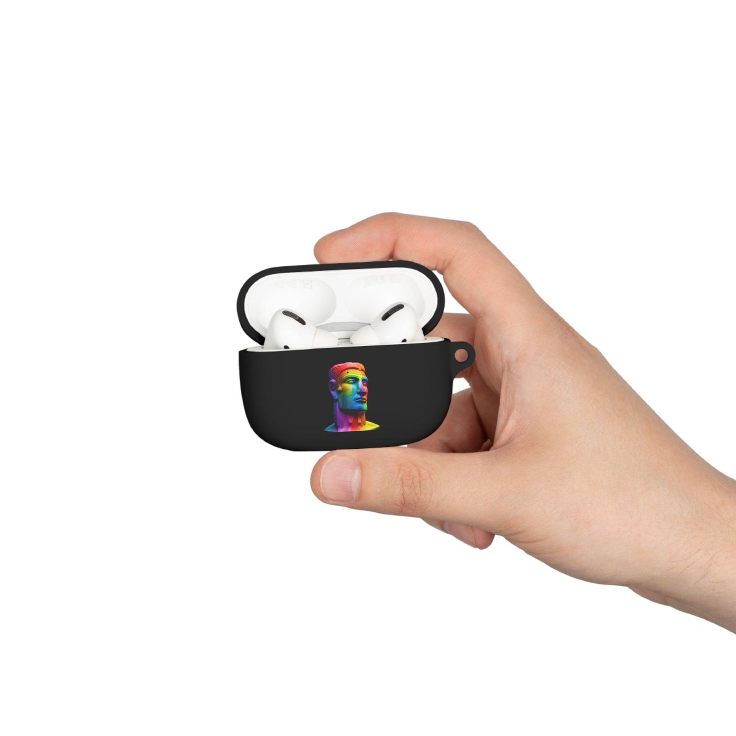 LGBTQWorldwide - ,,MOAI" AirPods und AirPods Pro Hülle Accessories, AirPods, AirPods Pro, Back-to-School, Case, Flexible, tech, Tech Accessories, TPU lgbtq Bekleidung Accessoires unisex Zubehör