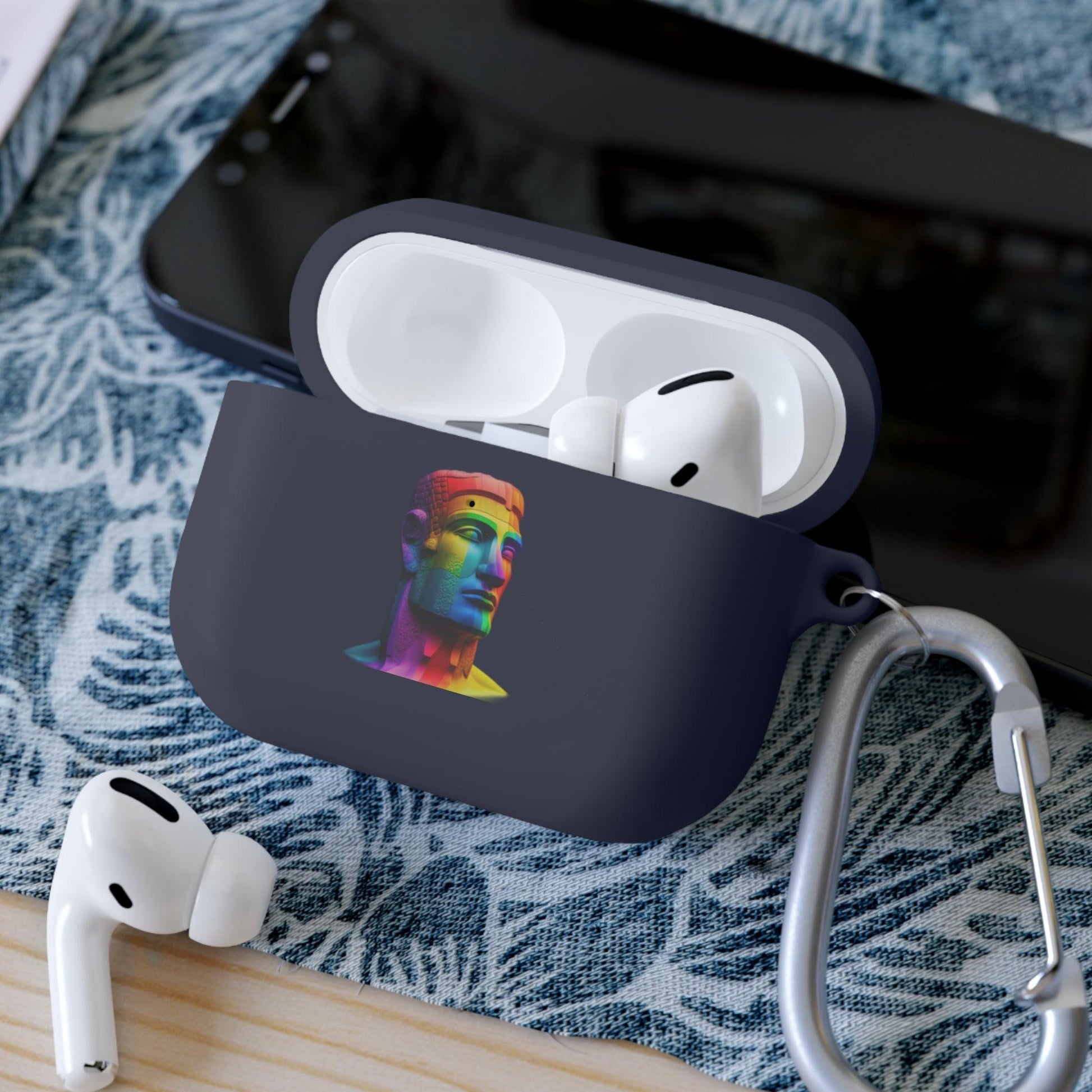 LGBTQWorldwide - ,,MOAI" AirPods und AirPods Pro Hülle Accessories, AirPods, AirPods Pro, Back-to-School, Case, Flexible, tech, Tech Accessories, TPU lgbtq Bekleidung Accessoires unisex Zubehör