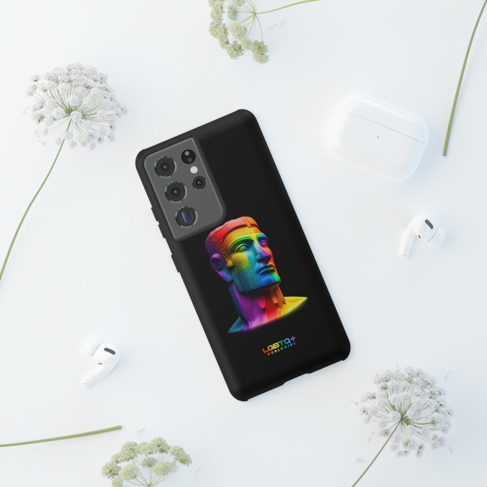 LGBTQWorldwide - ,,MOAI" Doppelgehäuse Handyhülle Accessories, Glossy, iPhone Cases, Matte, Phone accessory, Phone Cases, Samsung Cases, tough, Valentine's Day Picks lgbtq Bekleidung Accessoires unisex Zubehör