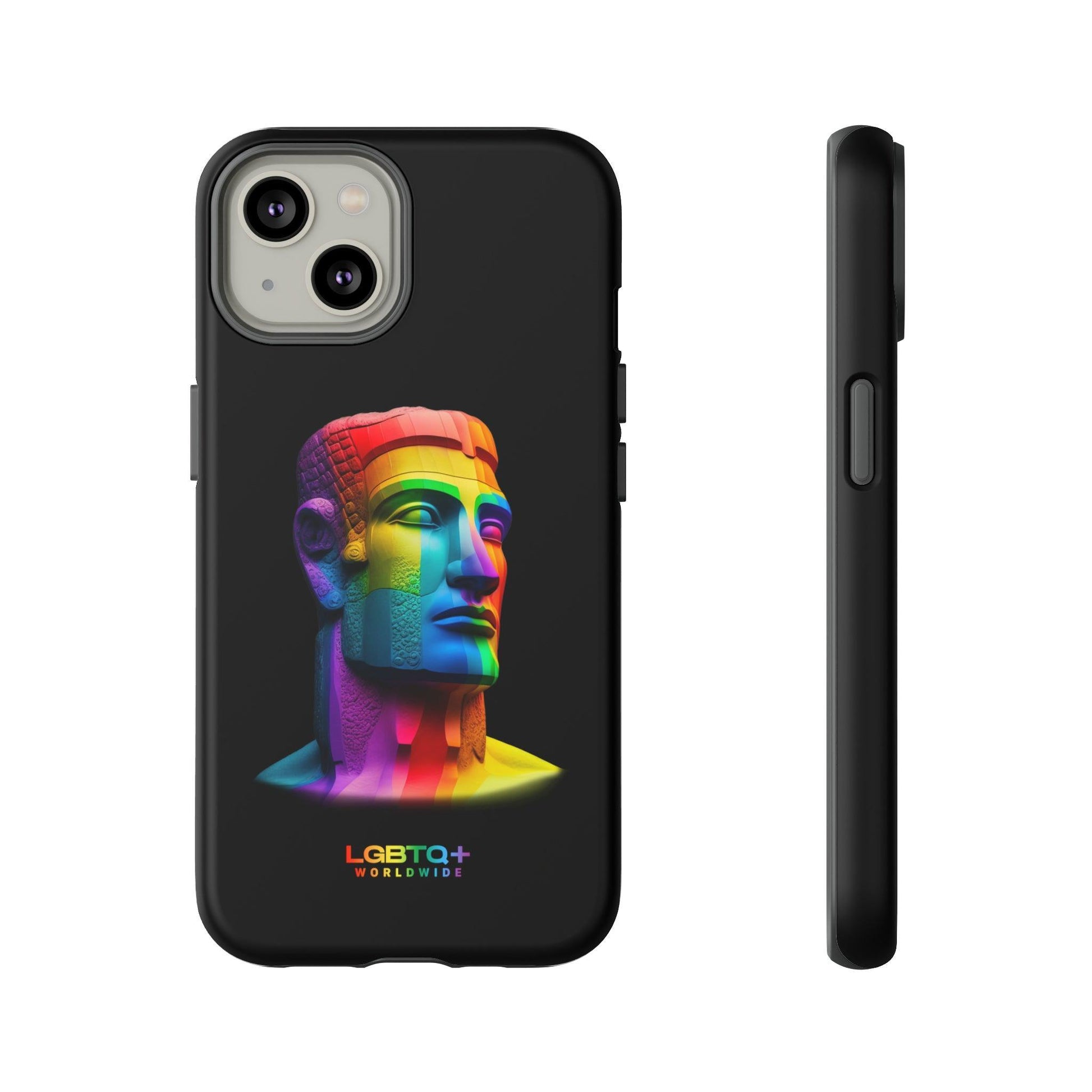 LGBTQWorldwide - ,,MOAI" Doppelgehäuse Handyhülle Accessories, Glossy, iPhone Cases, Matte, Phone accessory, Phone Cases, Samsung Cases, tough, Valentine's Day Picks lgbtq Bekleidung Accessoires unisex Zubehör