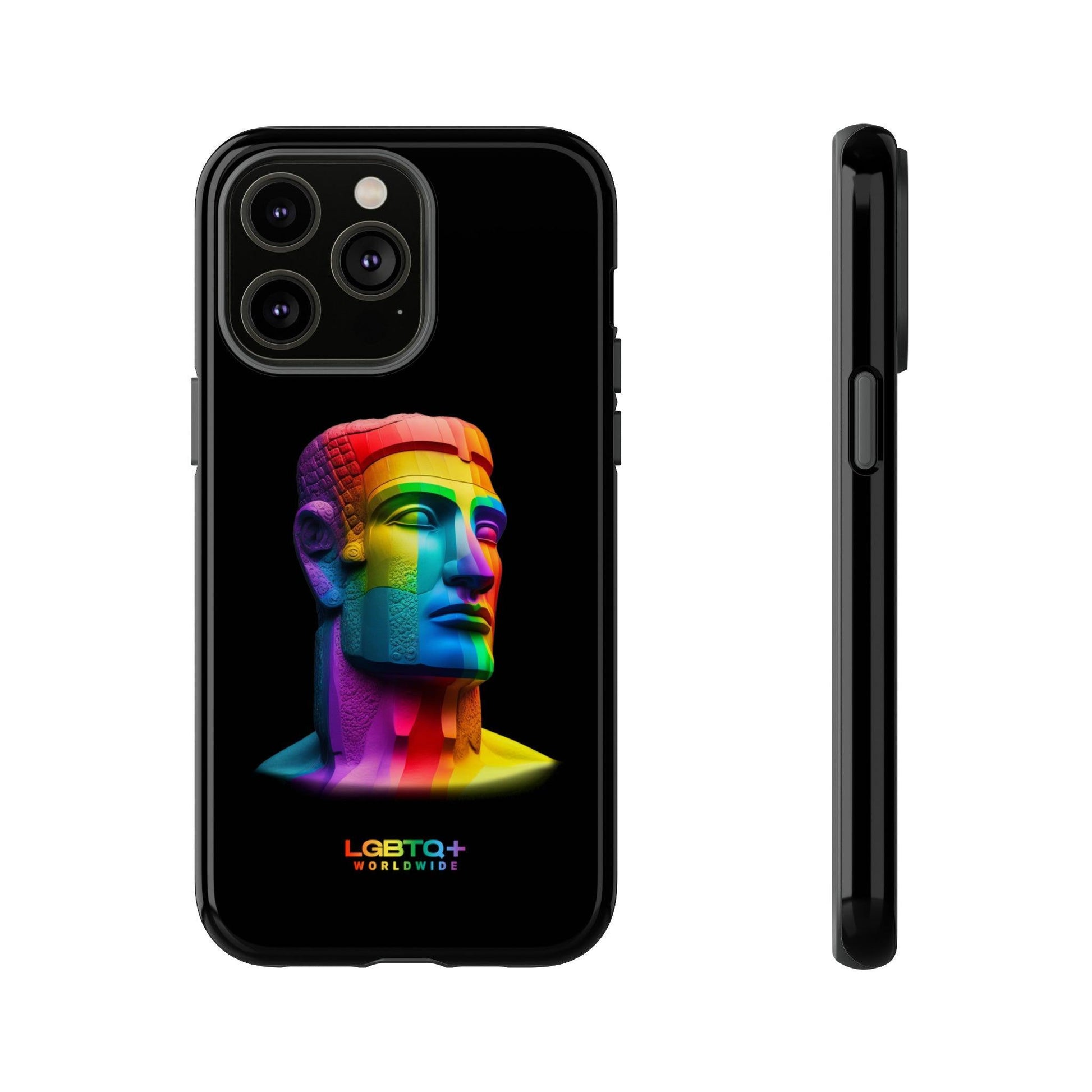 LGBTQWorldwide - ,,MOAI" Doppelgehäuse Handyhülle Accessories, Glossy, iPhone Cases, Matte, Phone accessory, Phone Cases, Samsung Cases, tough, Valentine's Day Picks lgbtq Bekleidung Accessoires unisex Zubehör