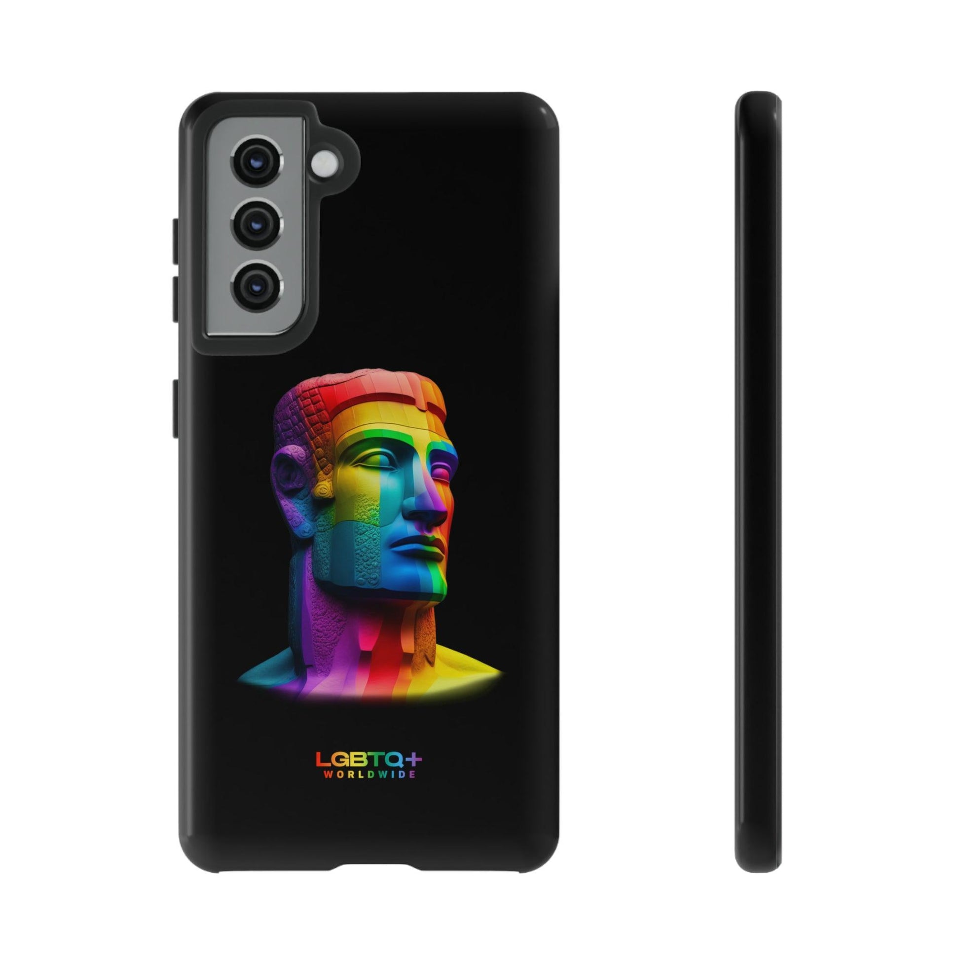 LGBTQWorldwide - ,,MOAI" Doppelgehäuse Handyhülle Accessories, Glossy, iPhone Cases, Matte, Phone accessory, Phone Cases, Samsung Cases, tough, Valentine's Day Picks lgbtq Bekleidung Accessoires unisex Zubehör