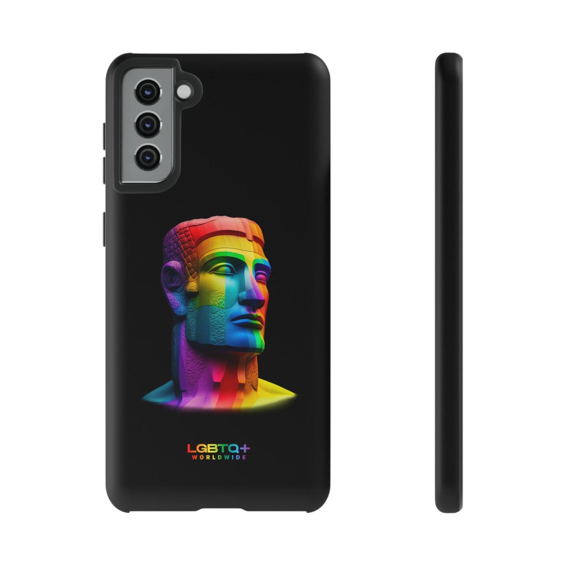 LGBTQWorldwide - ,,MOAI" Doppelgehäuse Handyhülle Accessories, Glossy, iPhone Cases, Matte, Phone accessory, Phone Cases, Samsung Cases, tough, Valentine's Day Picks lgbtq Bekleidung Accessoires unisex Zubehör